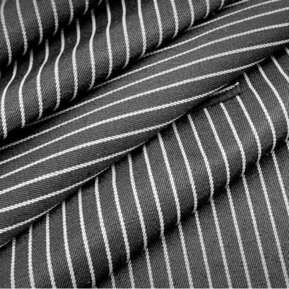 Kitchen Cooking Apron Bib Chef Apron 
Pockets striped black white - Picture 3 of 7